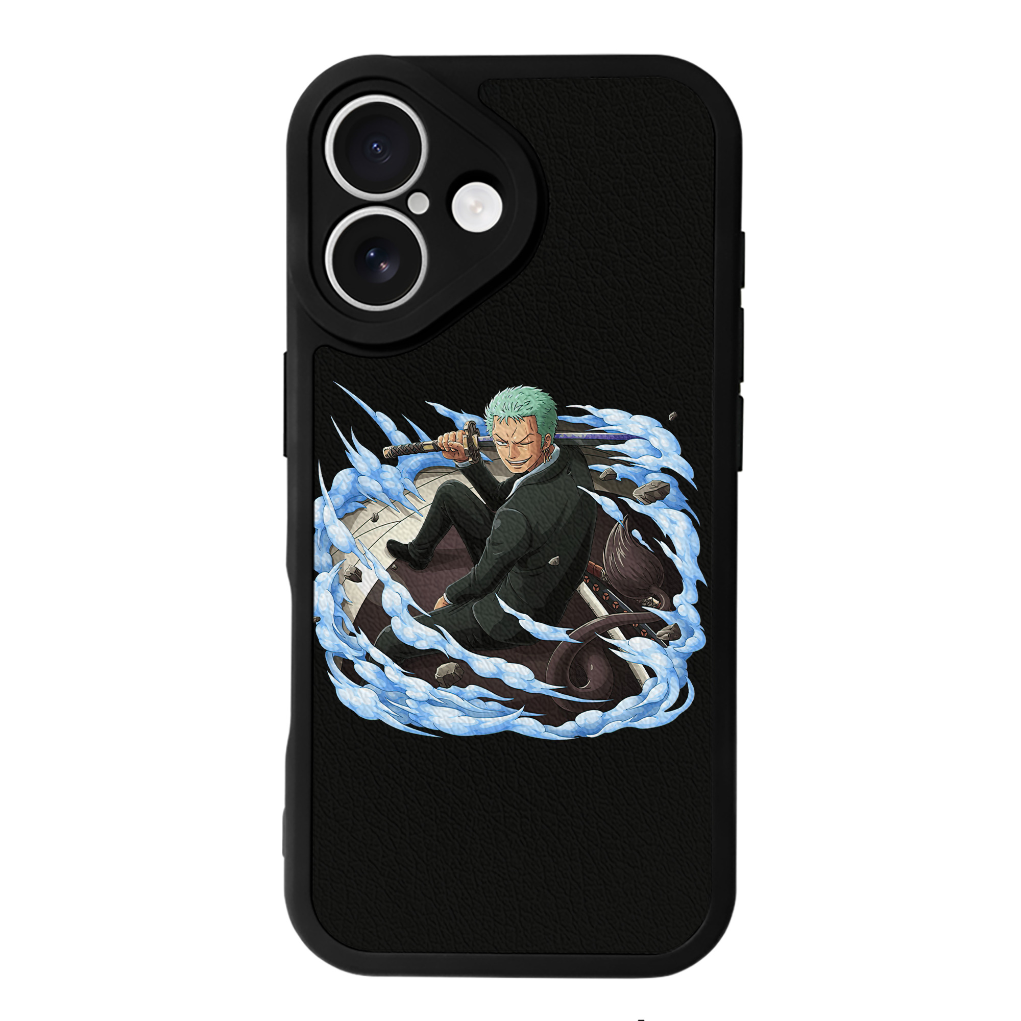 （画像用） ワンピース ロロノア・ゾロ ONE PIECE Roronoa Zoro 【iPhone 16シリーズ対応】シリコンスマホケース（レザー調） 材質：シリコン